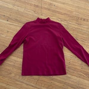 LL Bean red turtleneck